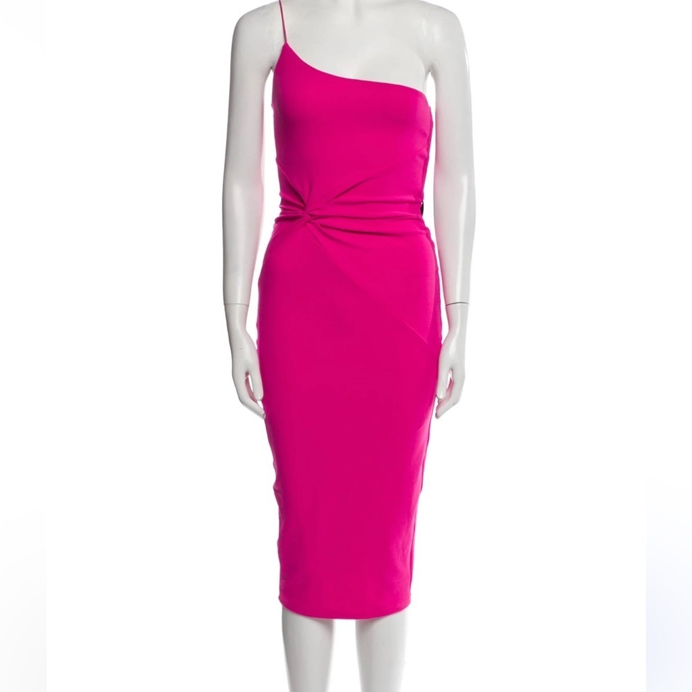 Nookie Pink Midi Dress Bodycon Cocktail Night Out Barbircore Y2k Bachelorette